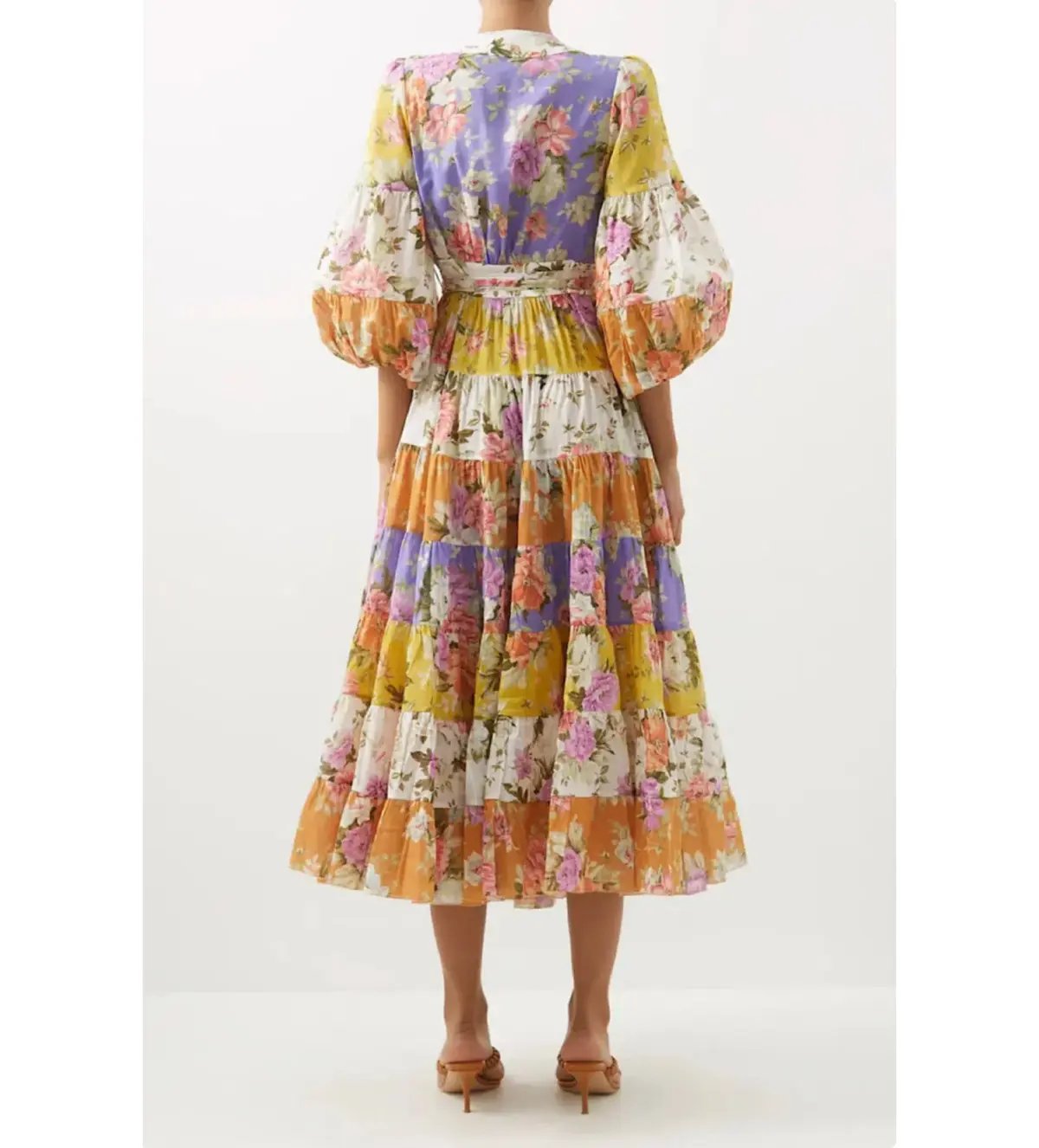 Zimmermann Pattie Wrap Midi Dress Floral Size 0 / AU 8 photo 2