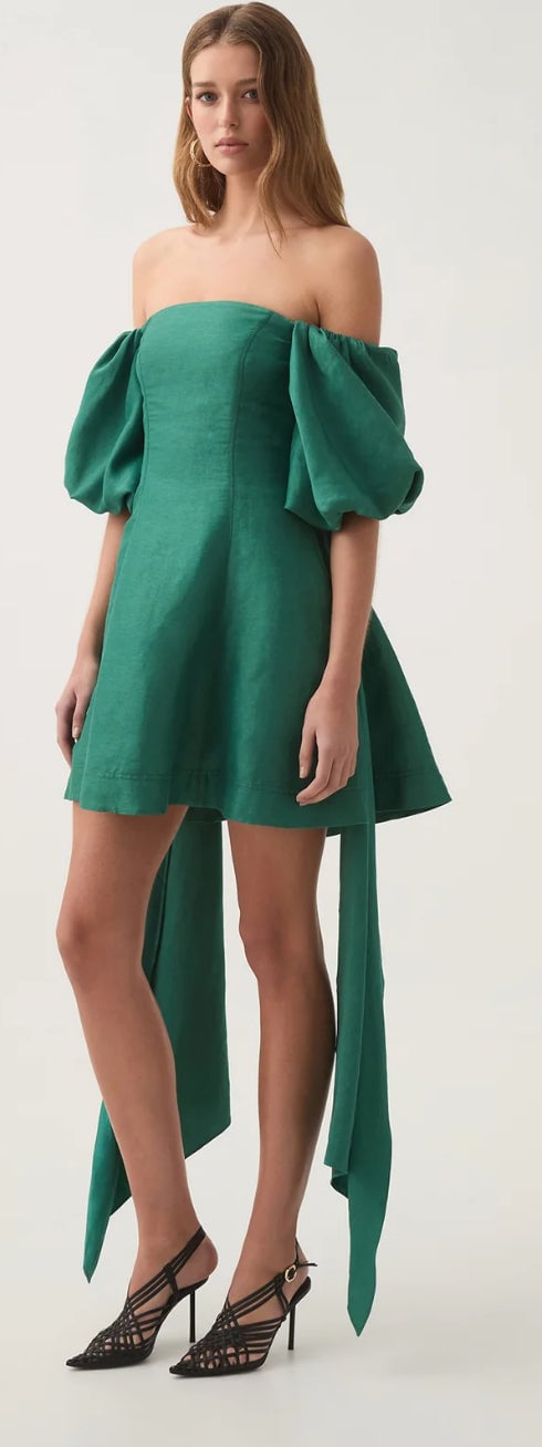 Aje Incarnation Mini Dress Emerald photo 2