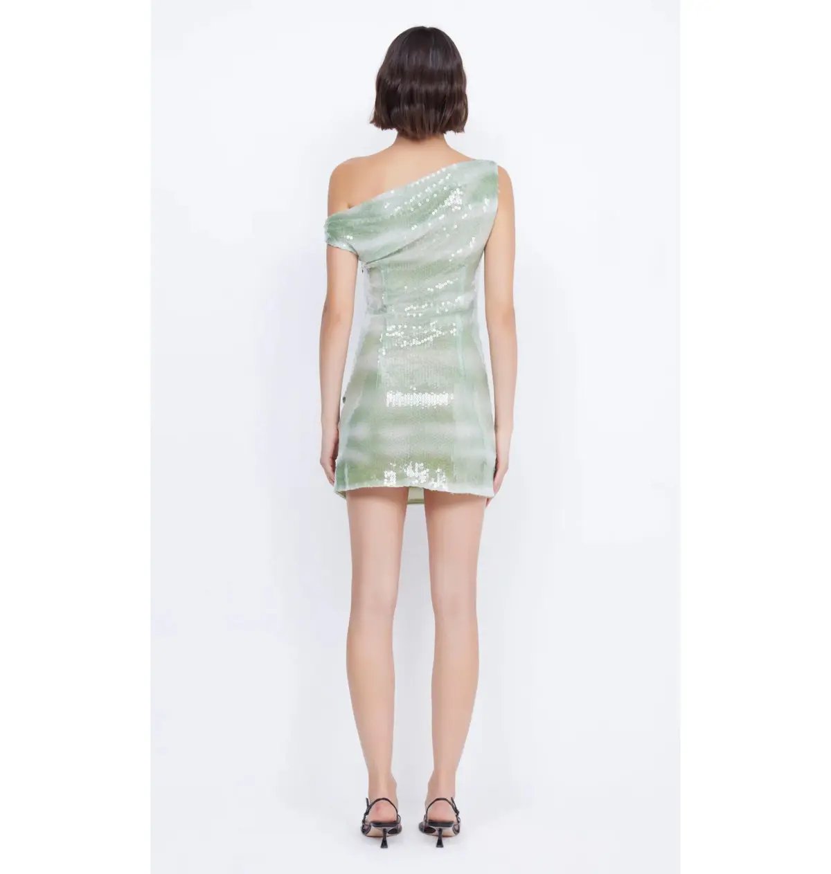 Bec & Bridge Brydie Asym Mini Dress Mint Ombre Size AU 8 photo 5