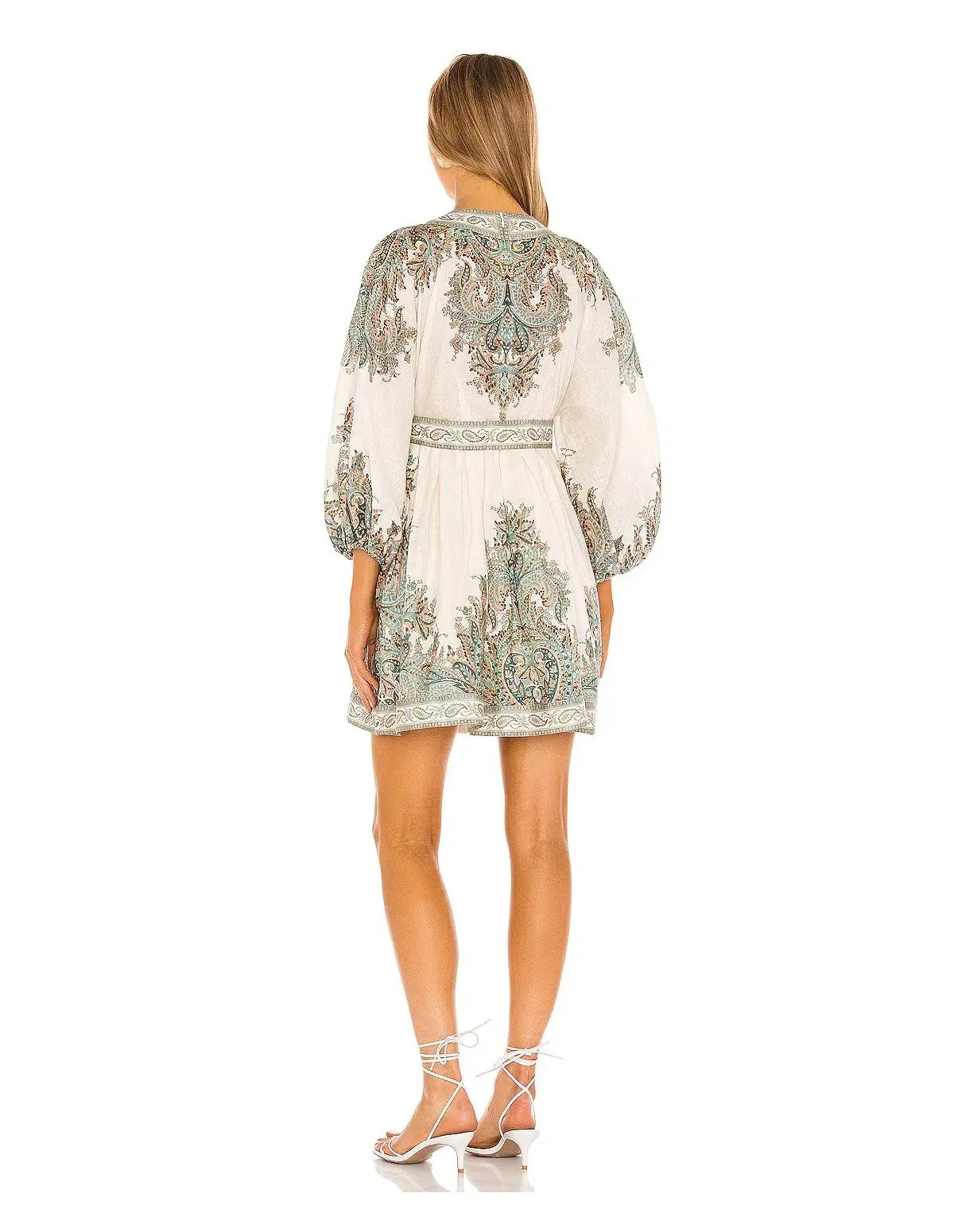 Zimmermann Brighton Paisley Mini Dress Print Size 10 photo 3