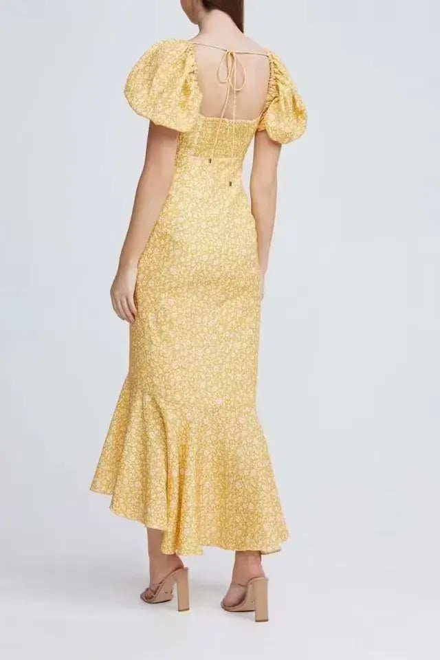 Significant Other Jacinta Midi Dress Champagne Pansy Size XS / AU 6 photo 2