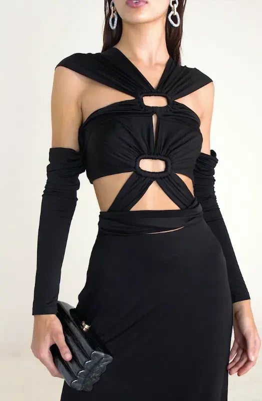 Cult Gaia Marisol Gown Black Size 6 photo 4