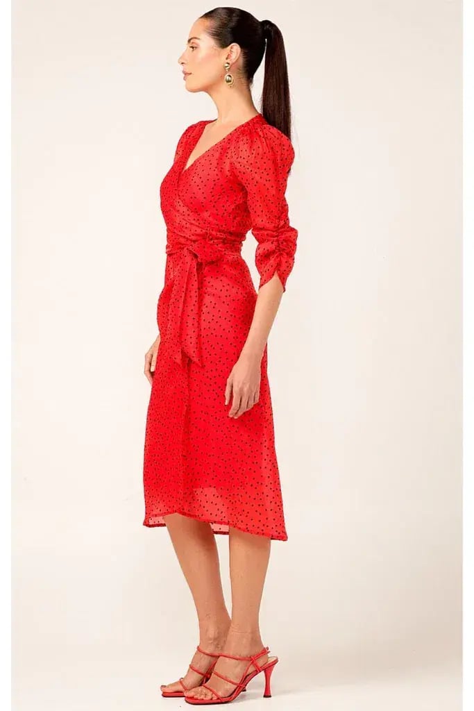 Sacha Drake Luna Lu Midi Dress Red Size 14 photo 2