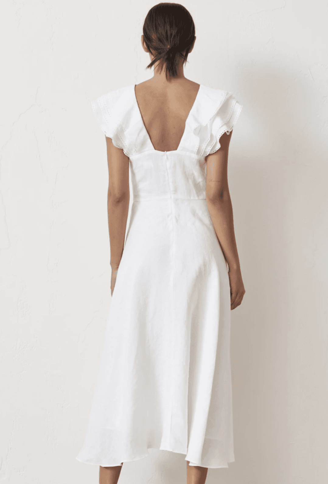 "Bec & Bridge" La Fontelina linen dress, white, size 10, RRP $360 photo 3