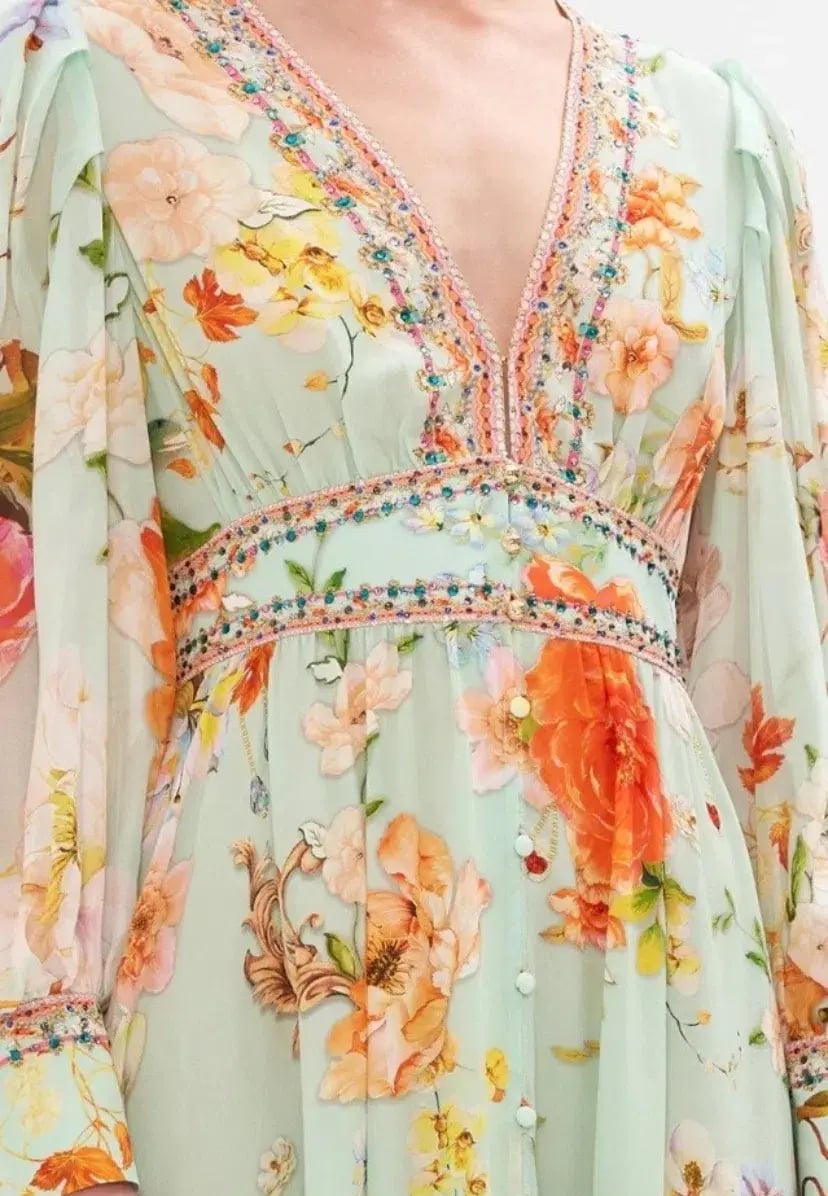 Camilla Long Button Dress Talk The Walk Size XL (16) photo 3