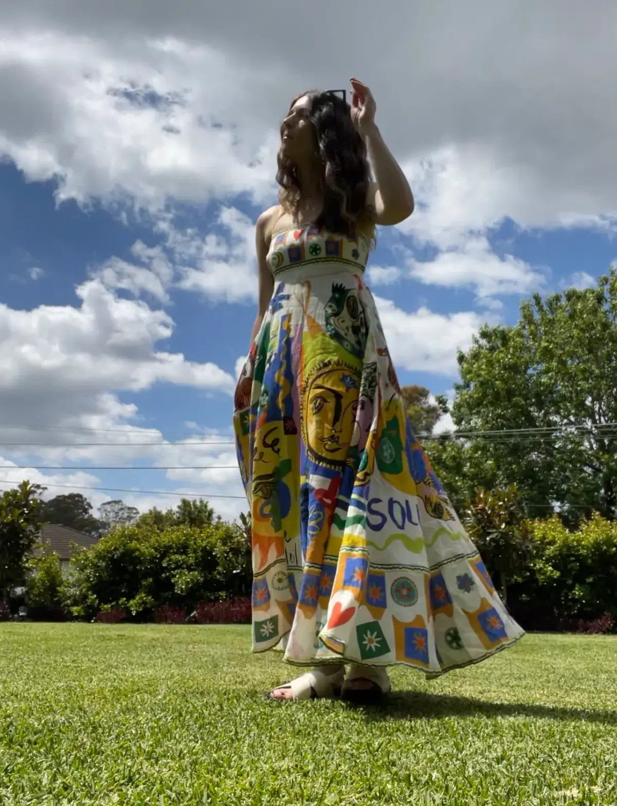 Alemais Soleil Linen Sun Dress Print Size 6 photo 10