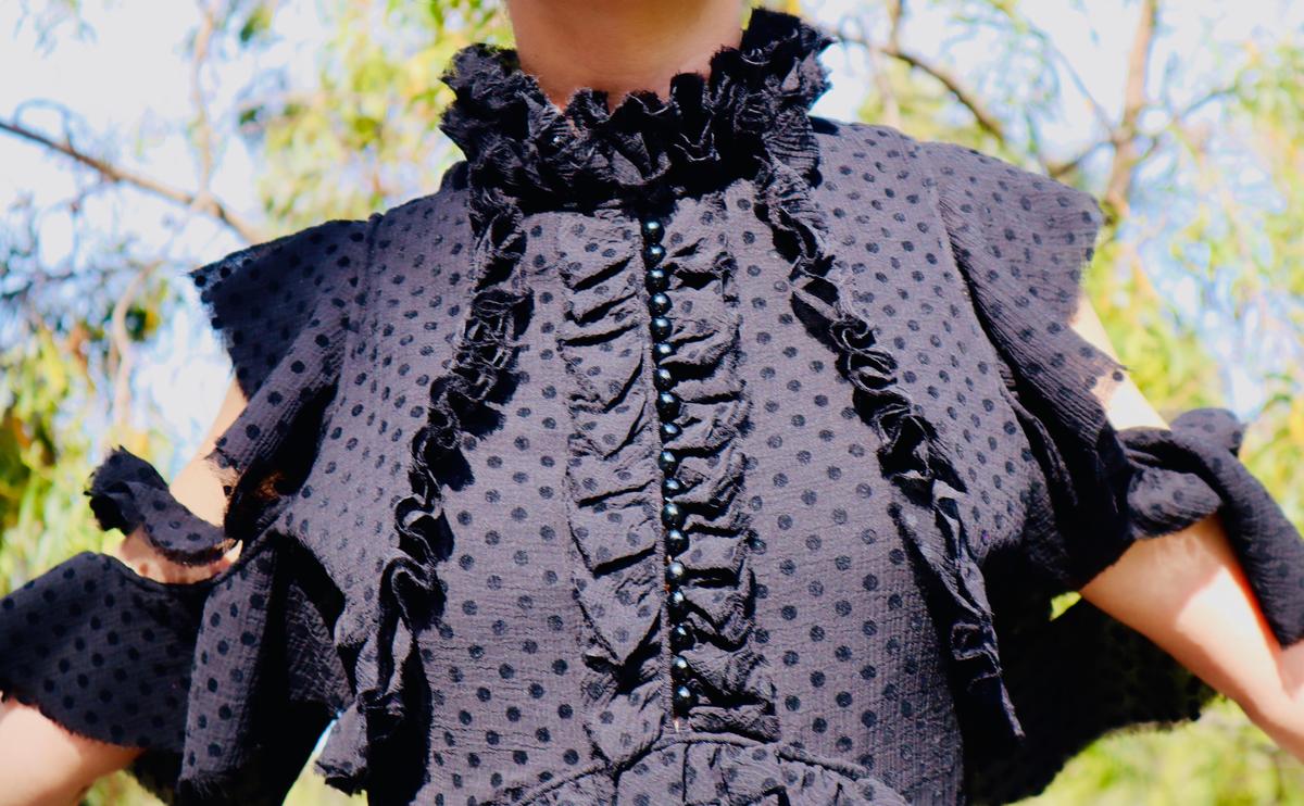 Mossman She Spotted Me Dress Black Size 8 photo 5