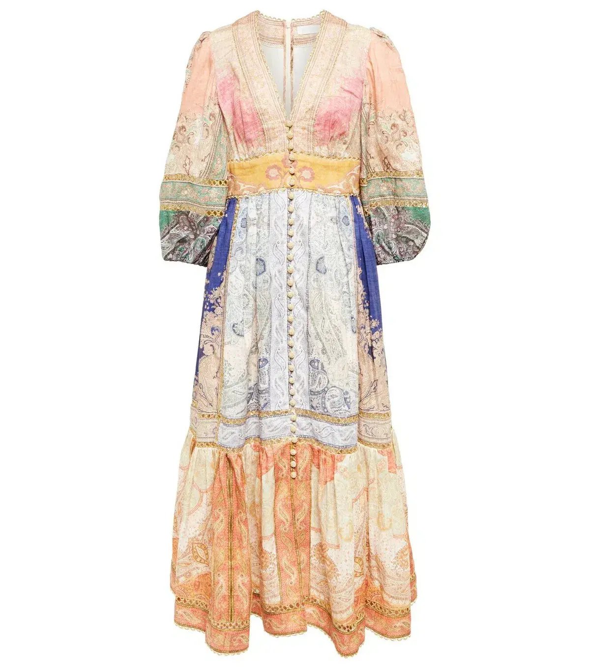 Zimmermann Anneke Lantern Midi Dress Spliced Size 1 / AU 10 photo 4