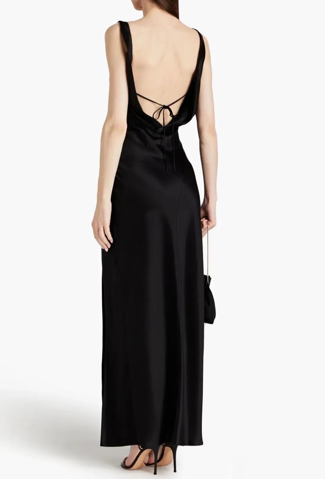 Nicholas Alfina Draped Satin Gown Black Size S / AU 8 photo 2