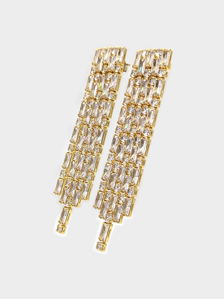 Celeste Starre Studio 54 Waterfall Crystal Earrings photo 2