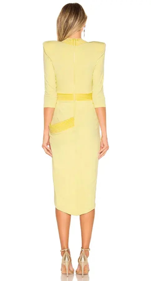 Zhivago Eye of Horus Dress Pastel Yellow Size 8 photo 3