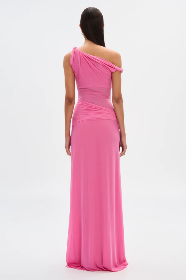 MISHA SISAL MESH MAXI DRESS - ORCHID PINK photo 3