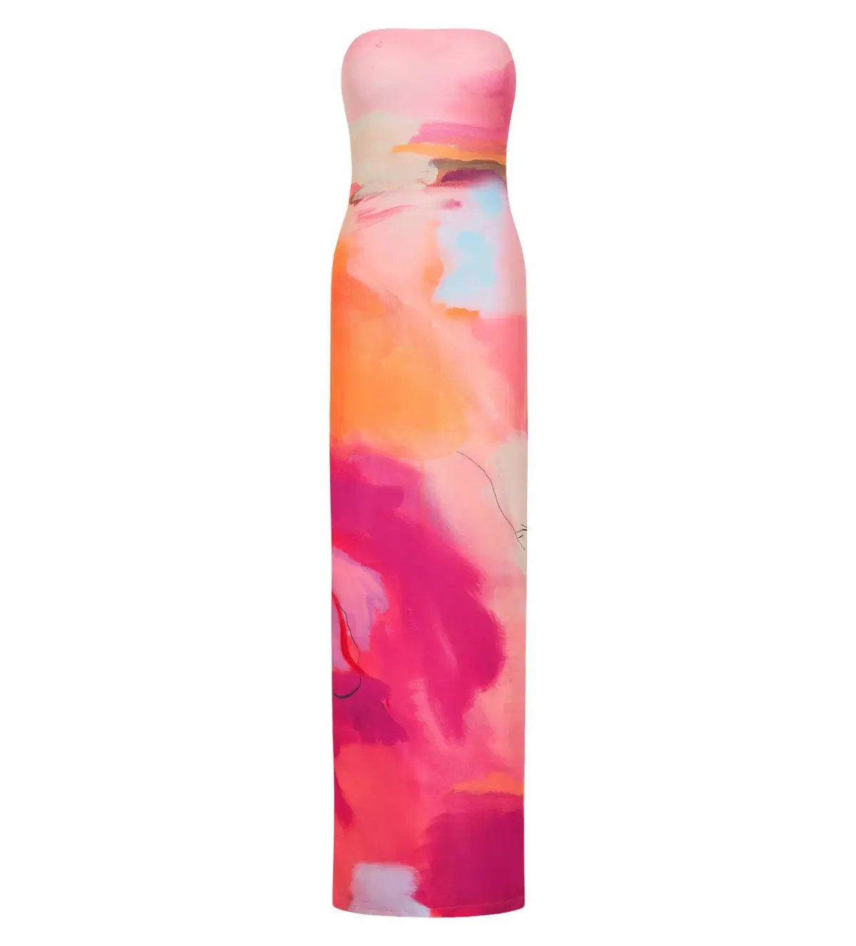 With Harper Lu - Strapless Slip Dress in Abstract Art Size AU 6 photo 5
