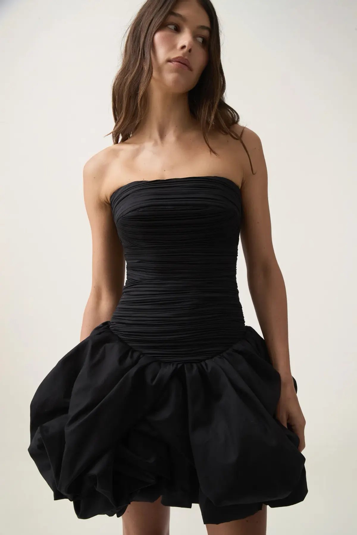 Aje Violette Bubble Hem Mini Dress in Black Size 12 photo 2
