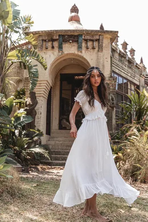 Coven & Co Boho Maternity True Romance Gown White Size XS / AU 8 photo 6
