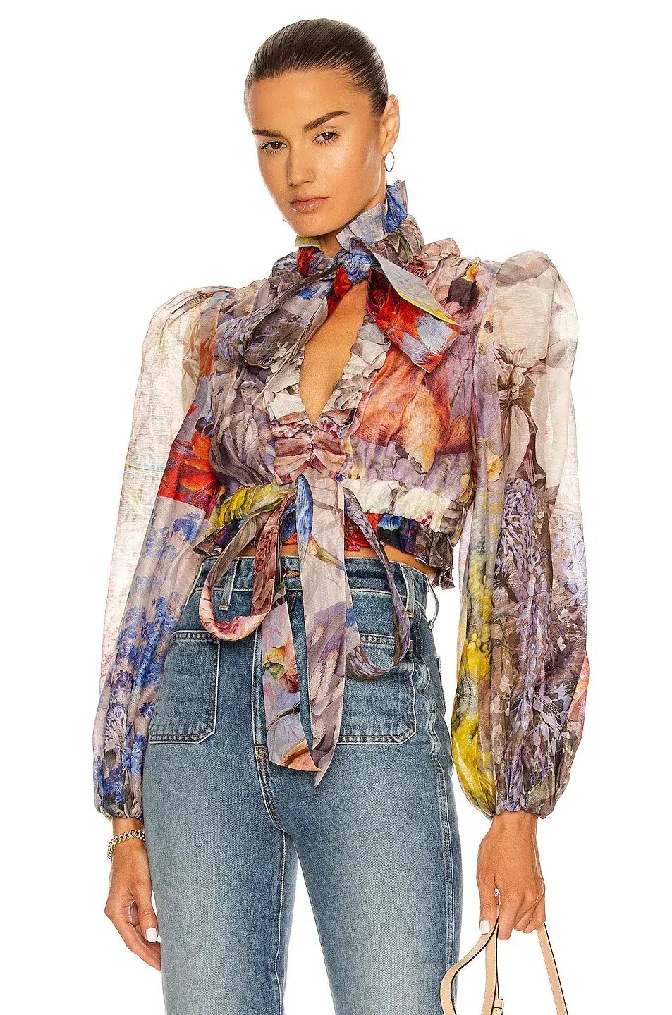 Zimmermann Botanica Crop Bodice Book Print Size 1 / Au 10 photo 2