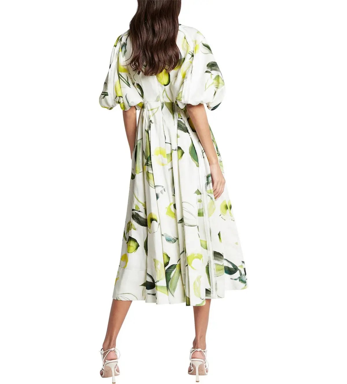 Aje Zest Midi Dress Tropical Lime Print Size AU 12 photo 4