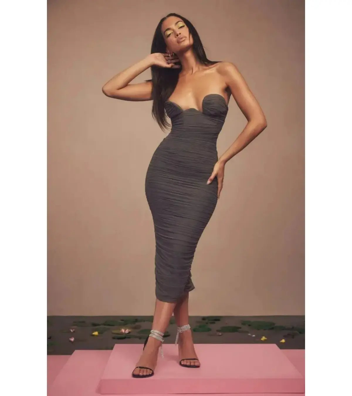 House Of Cb Cindy Strapless Ruched Body-con Dress Size S / AU 8 photo 2