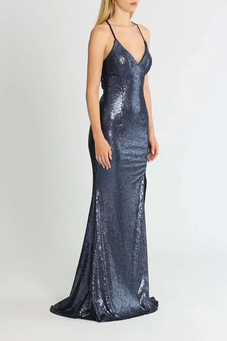 Tania Olsen India Gown Navy Size 8 photo 2