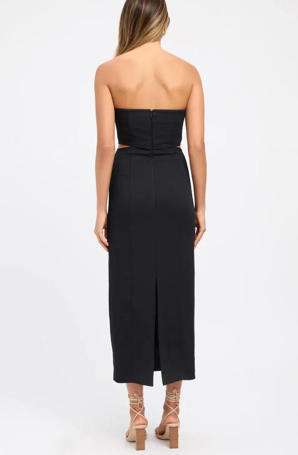 Kookai Oyster Cut Out Midi Dress Black Size 36 / Au 8 photo 3