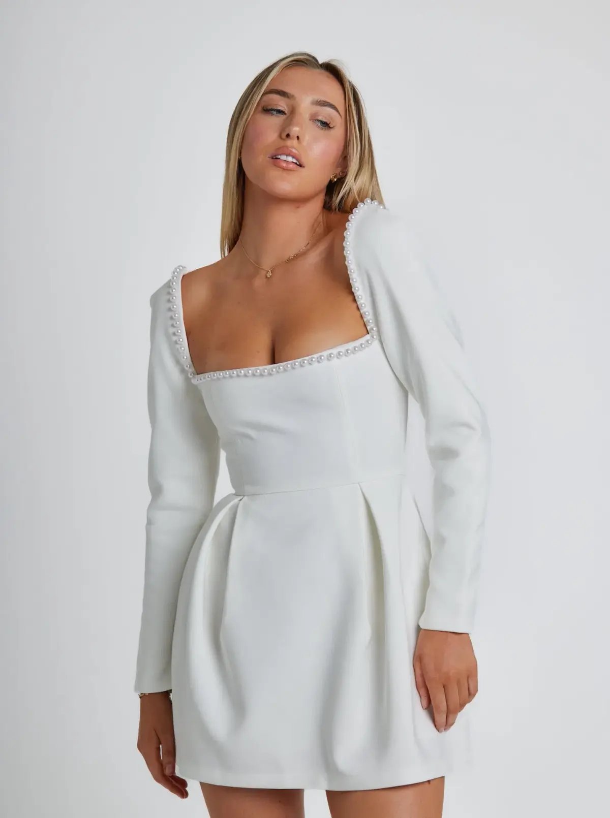 Odd Muse Ultimate Muse Pearl Mini Dress White Size S / AU 8 photo 3