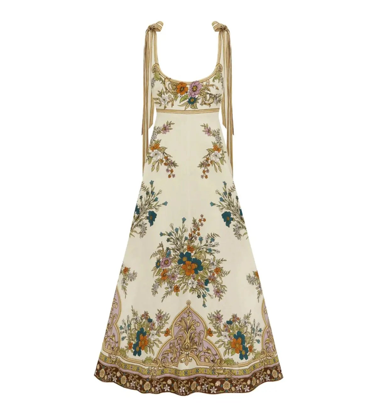 Alemais Antoinette Ballet Midi Sundress Cream Floral Size AU 16 photo 6
