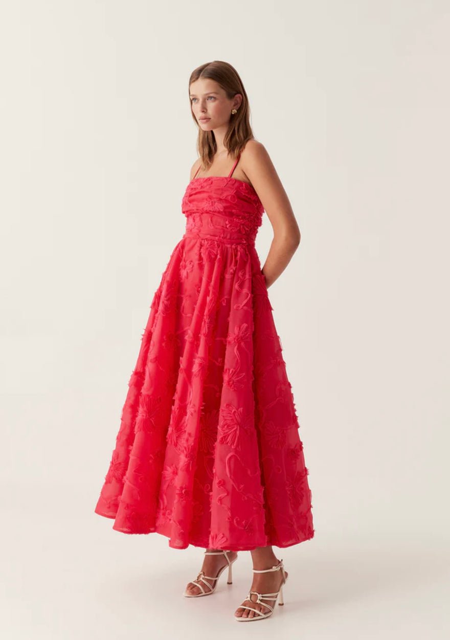 Aje Evangeline Cornelli Maxi Dress | Bougainvillea Red photo 2
