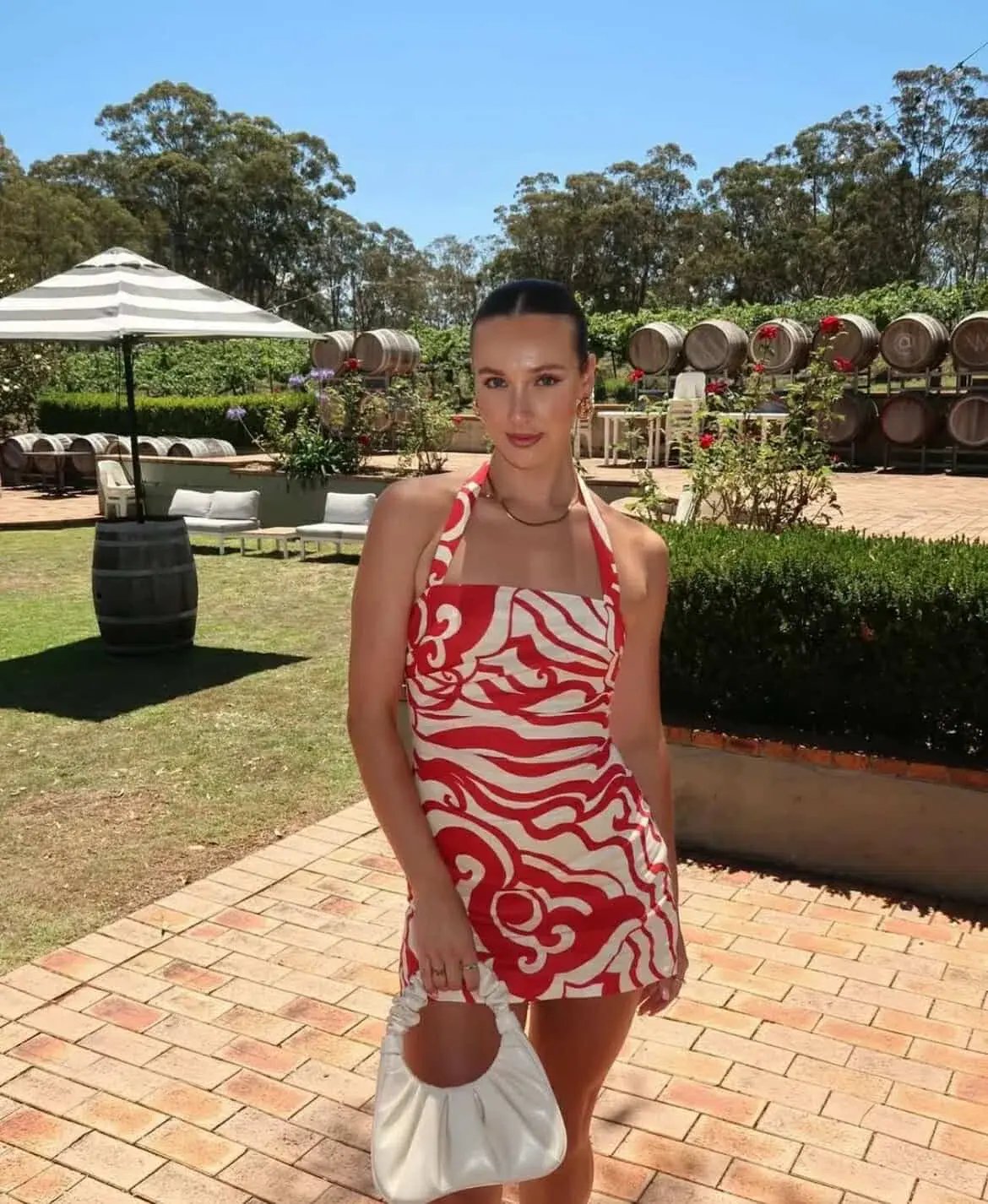 Kookai Roma Mini Dress in Red Size 6 photo 4