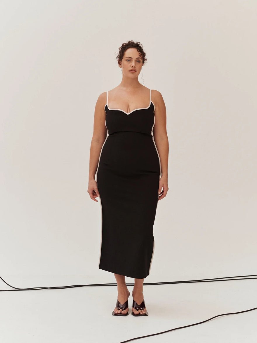Paris Georgia Heart Dress - Black With White photo 4