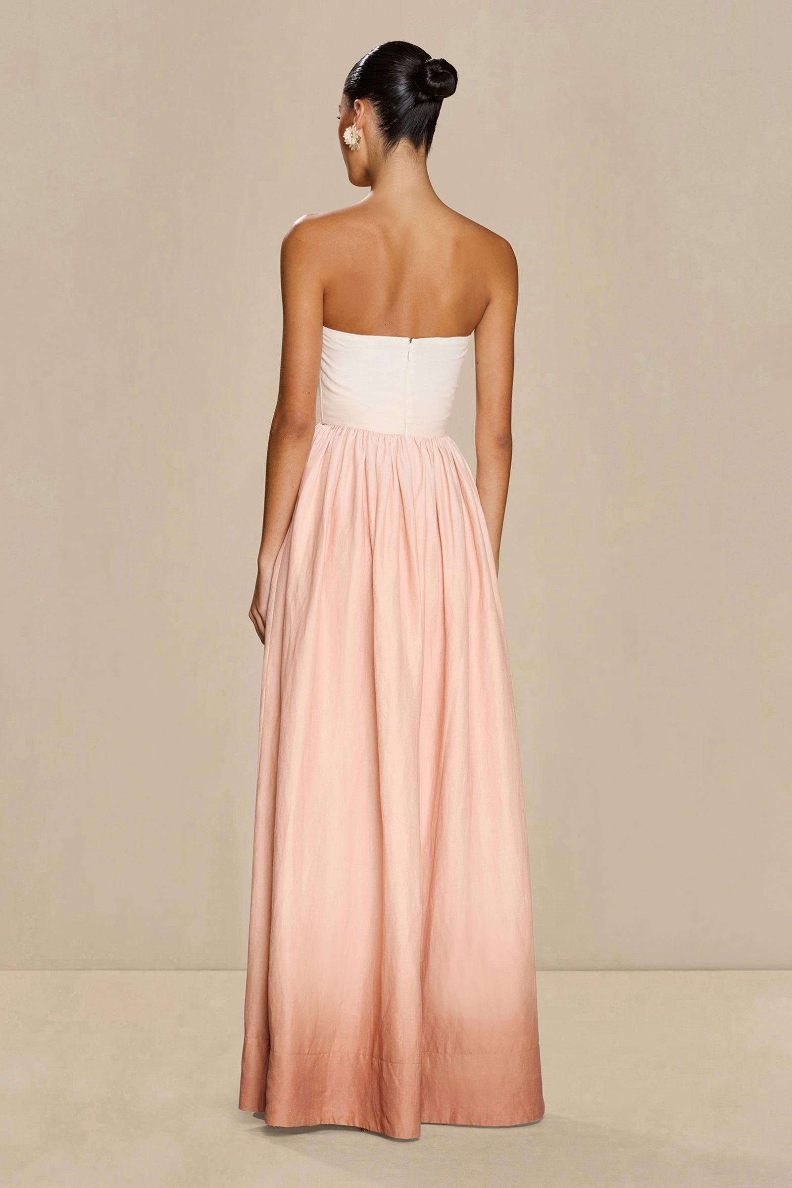 SONYA MIRAL GOWN - CHESTNUT BLUSH OMBRE photo 3