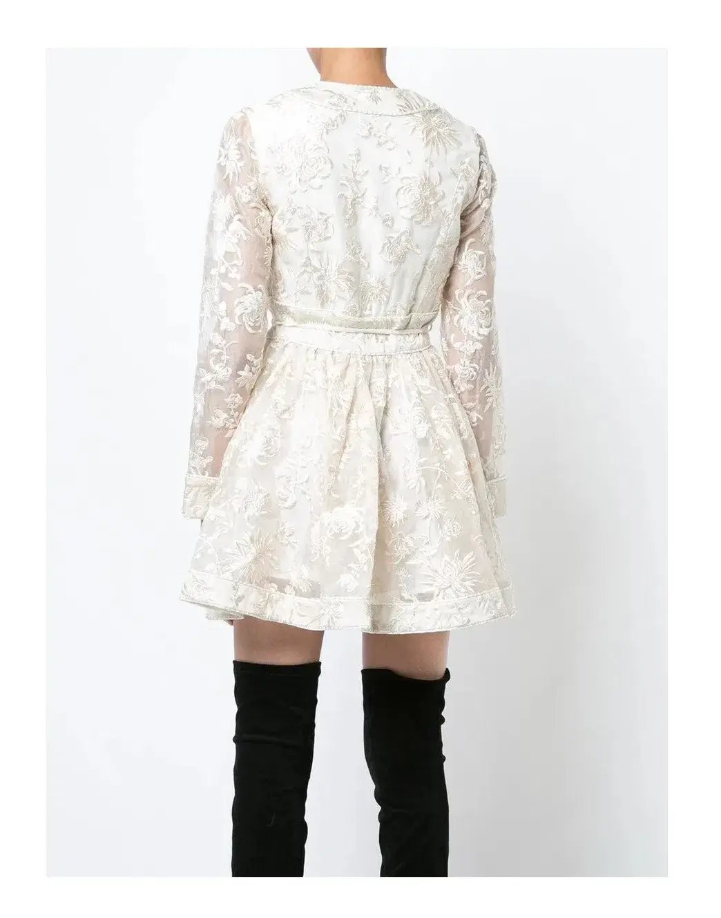 Zimmermann Rife Embroidered Dress Cream Size 2 / AU 12 photo 2