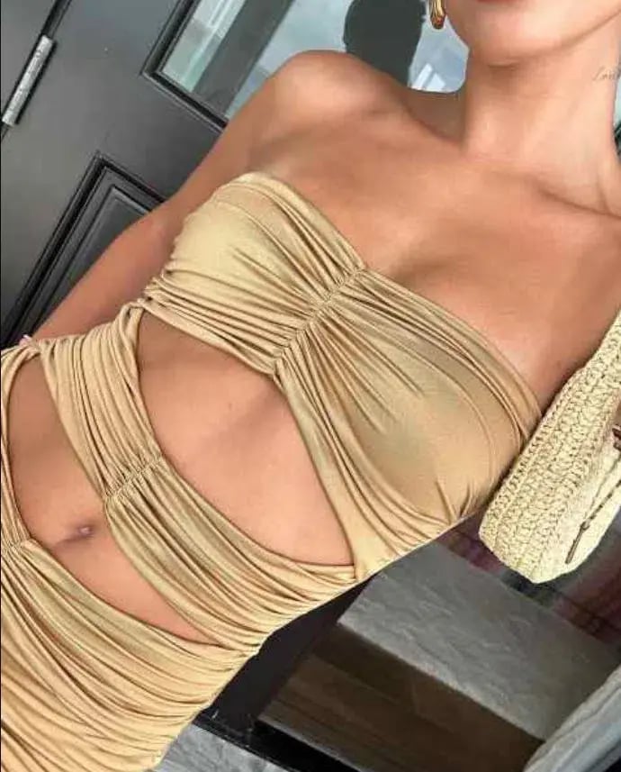 Maygel Coronel Dorato Dress Gold One Size photo 6