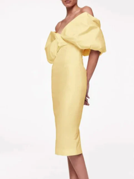 Rachel Gilbert Xavier Midi In Yellow photo 3