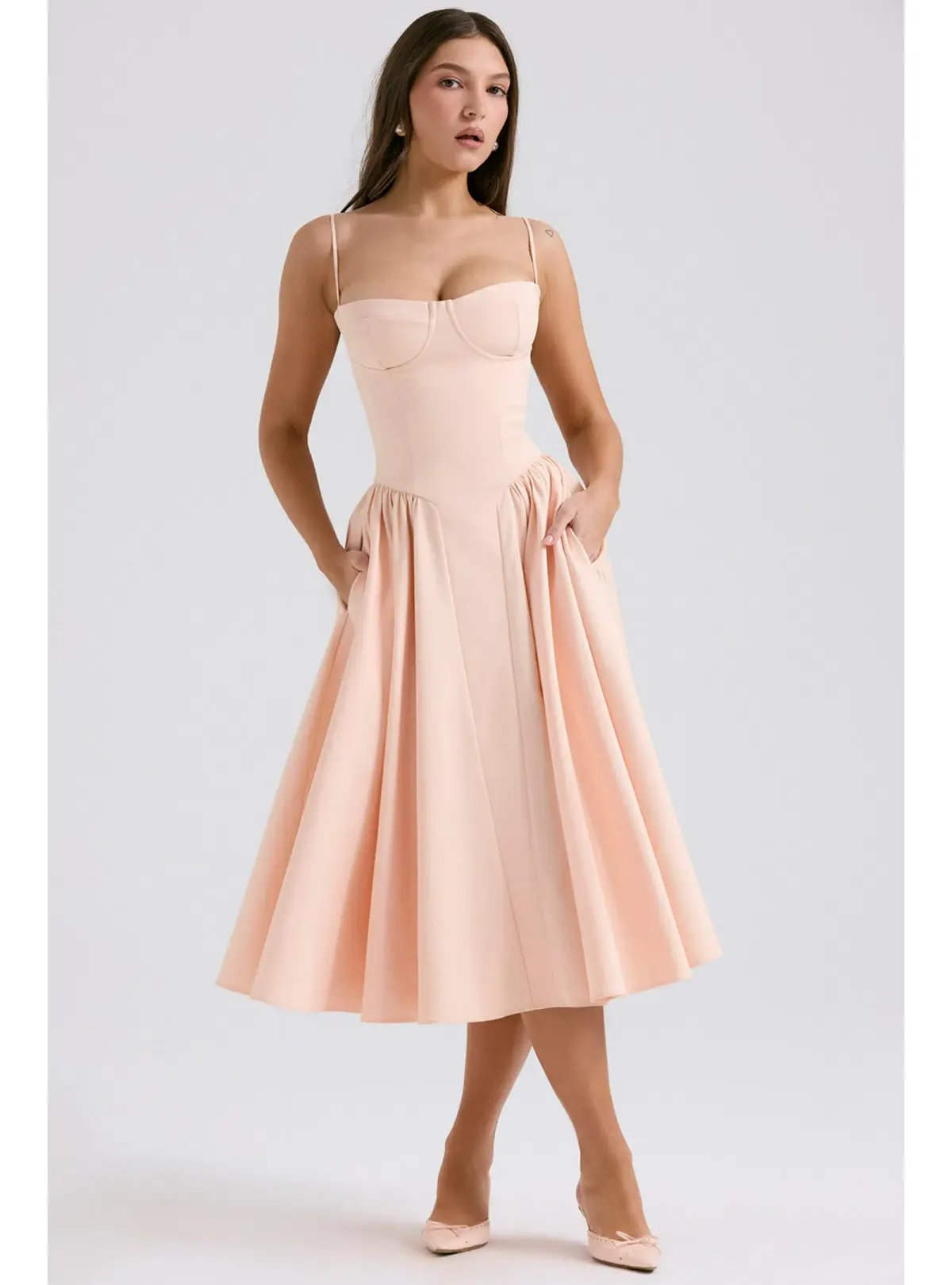 Susie Maxi Dress in ballet pink bec and bridge photo 33