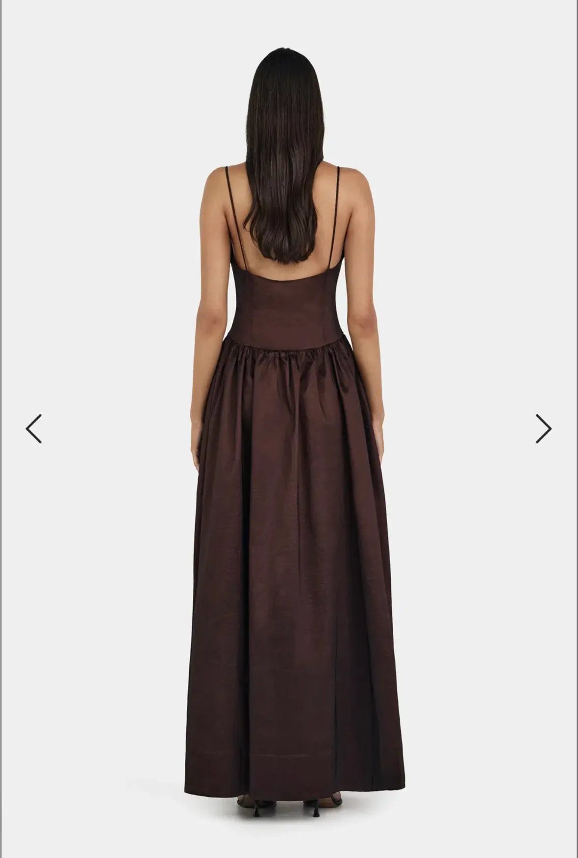 Hansen & Gretel Bellini Taffeta Gown Chocolate Size AU 8 photo 2
