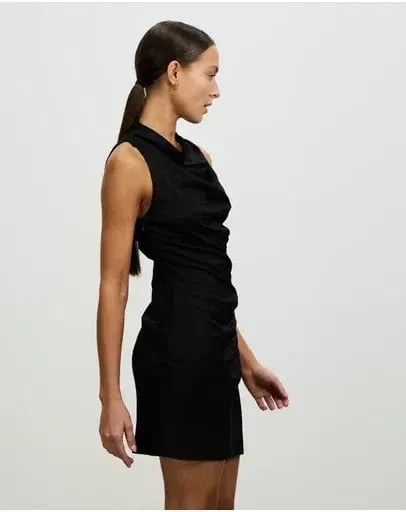 Lover Lisboa High Neck Mini Dress Black Size 6 photo 2