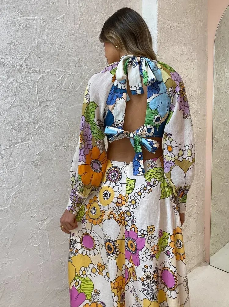 Alemais Farrah Cut Out Midi Dress Floral Size 8 photo 7