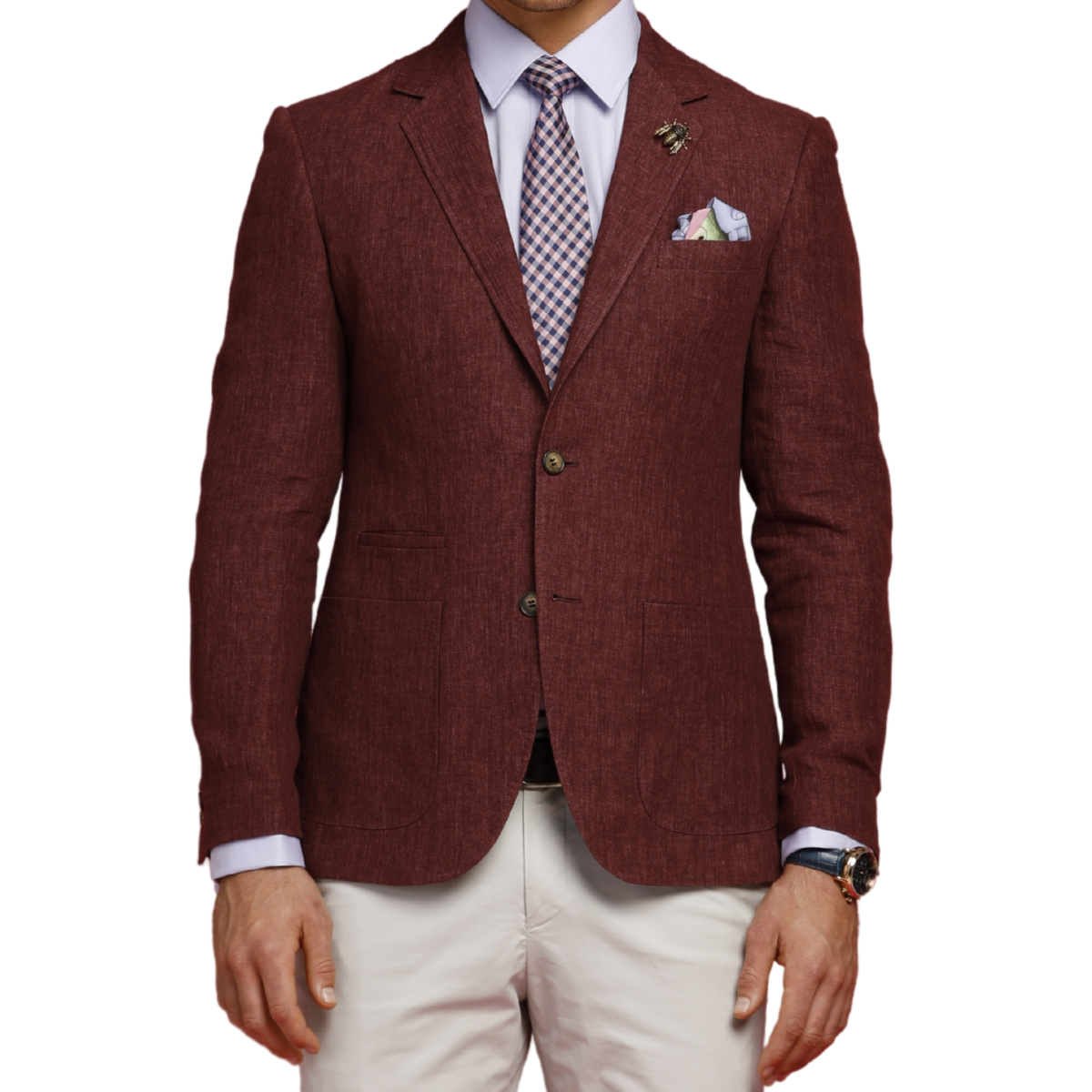 Daniel Hechter Plum Linen Jacket photo 2