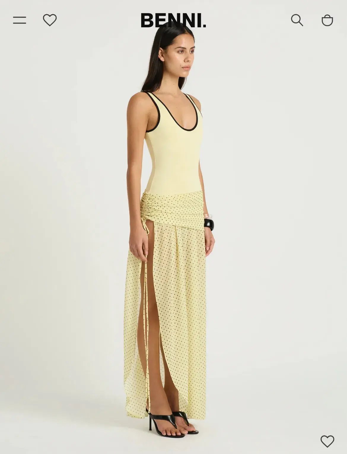 Benni Addison Maxi in Butter Polka Dot photo 2