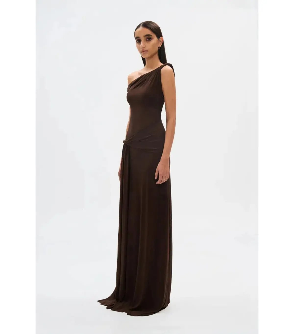 Misha Sisal Mesh Dress Espresso Size 8 photo 3