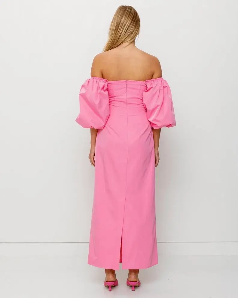 The Wolf Gang Amar Midi Dress Pink Size Medium / AU 10 photo 4