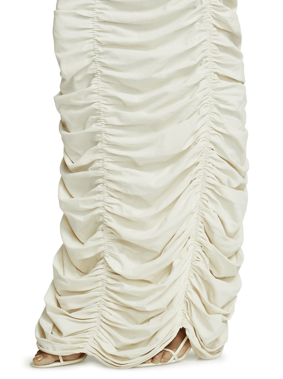 Khaite Lana Ruched Dress Ivory Size 8 photo 5