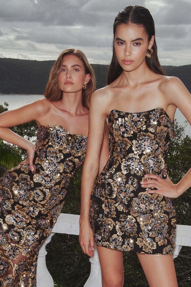 Elliatt Celeste Gown - Black Gold photo 4