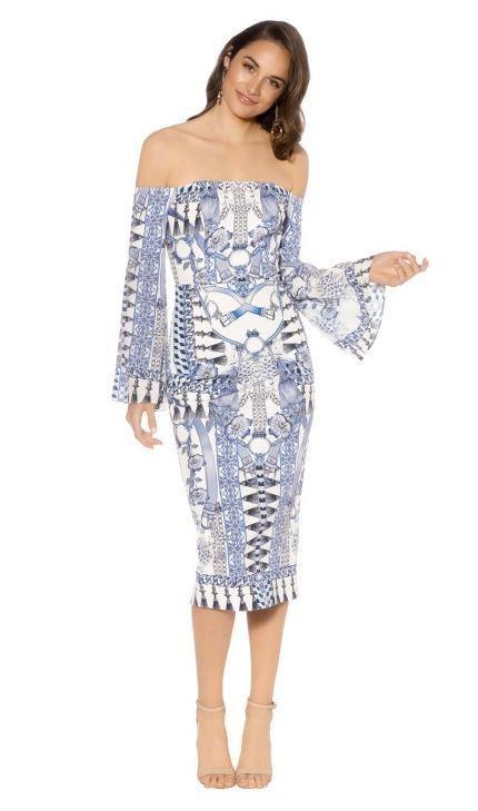Thurley Wedgewood Print Bonded Dress photo 2