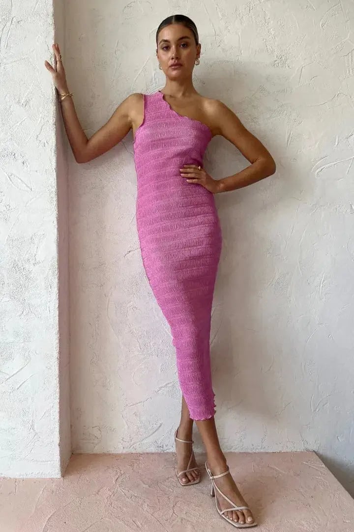 Lidee Gigi Smocking Gown in Hot Pink Size 10 photo 4