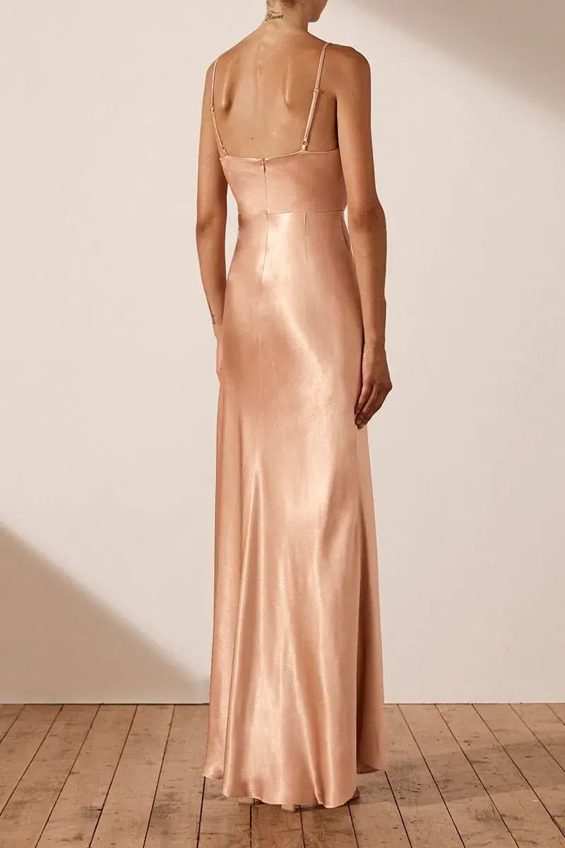 Shona Joy La Lune Cross Draped Maxi Dress Desert Rose Size 16 photo 2