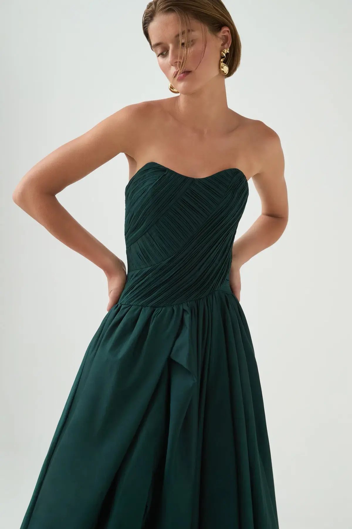 Aje Spatial Maxi Dress in Bonsai Green Size 12 photo 3