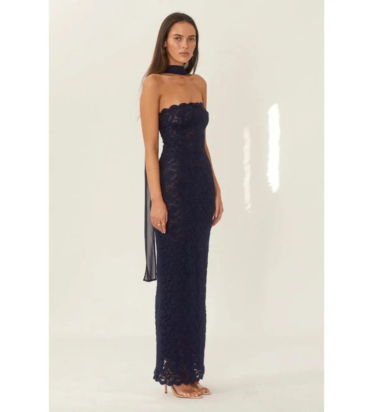 Arcina Ori Meredith Maxi Dress Navy Size S/AU 8 photo 2