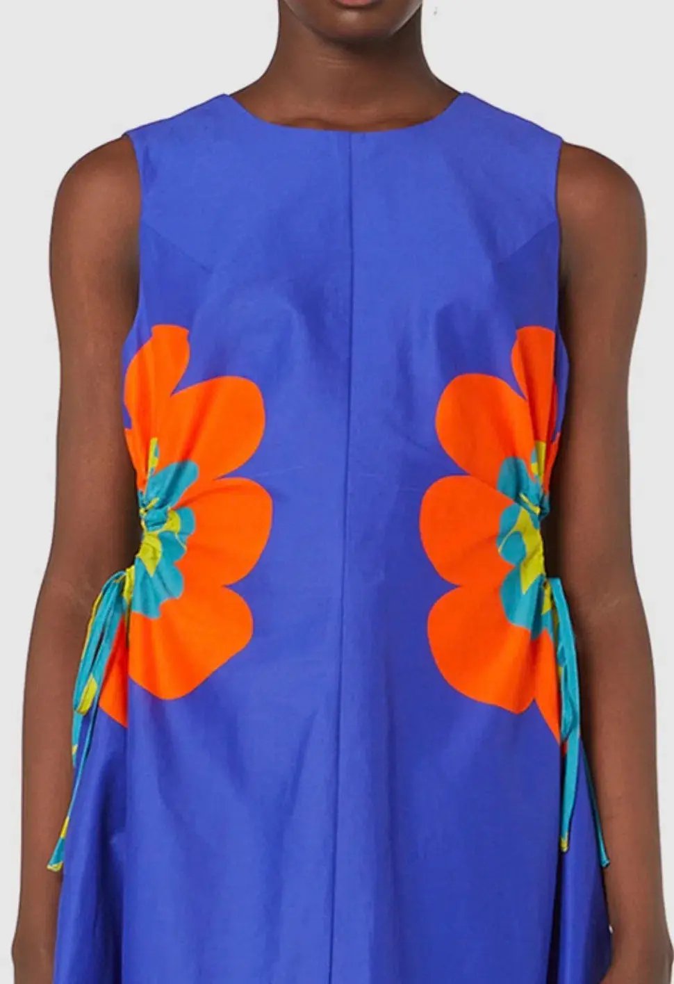 Gorman Puffy Flower Midi Dress Blue Size 8 photo 4