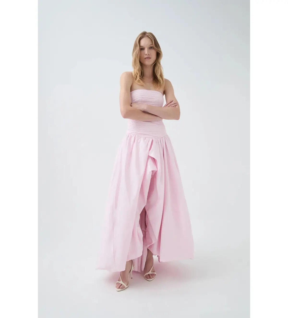 Aje Violette Bubble Hem Maxi Dress Pastel Pink Size AU 12 photo 2